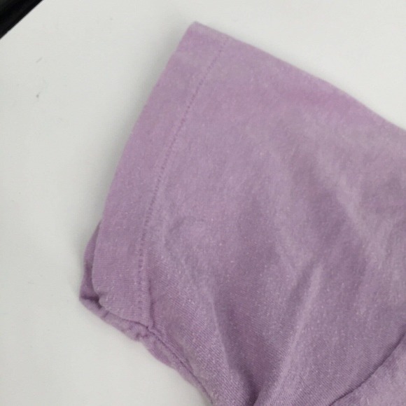 VTG 80s Single Stitch Animals on the Beach Short Sleeve T-Shirt L Light Purple - Picture 3 of 7